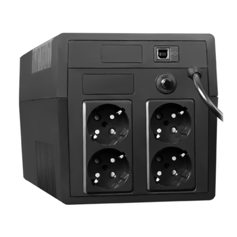 UPS TSY Power, 1200VA/720W, LCD, AVR-repornire automata, Management, 4 x Schuko, 2 x RJ45, 1 X USB type B TSY-MP-1K2-LCD - imagine 2