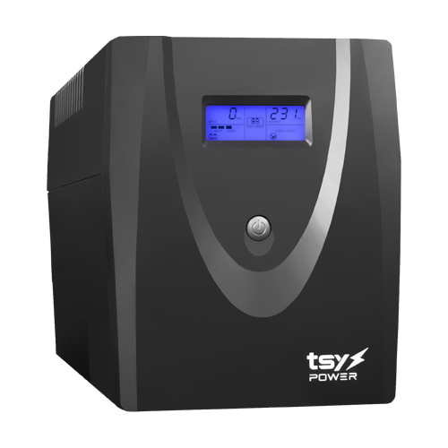 UPS TSY Power, 2000VA/1200W, LCD, AVR-repornire automata, Management, 4 x Schuko, 2 x RJ45, 1 X USB type B TSY-MP-2K0-LCD