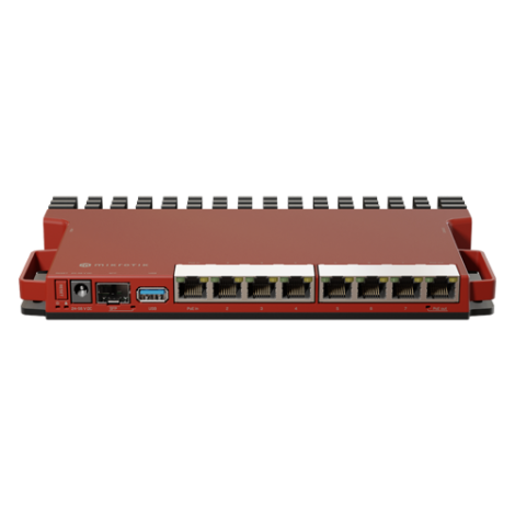 Router 8 porturi Gigabit, 1 port PoE IN, 1 port PoE Out, SFP 2.5G, NAND, USB, 1U - MikroTik L009UiGS-RM - imagine 2