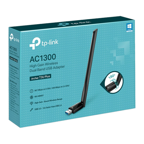 Adaptor Wireless TP-Link Archer T3U Plus, AC1300, Dual-Band ArcherT3UPlus - imagine 2