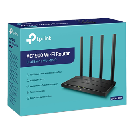 Router Wireless TP-Link Archer C80 Beamforming OneMesh AC1900 ArcherC80 - imagine 4