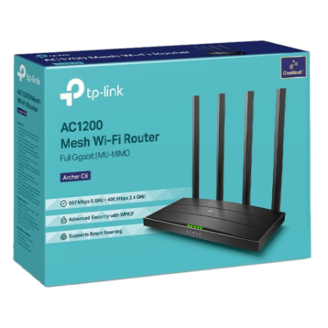Router wireless TP-LINK Archer C6 Dual-Band WiFi 5 Gigabit cu Tehnologie OneMeshâ¢ ArcherC6 - imagine 4
