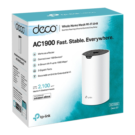 Sistem Mesh Wi-Fi TP-Link Deco S7(pachet de 1), AC1900, Dual-Band, 3x3 MU-MIMO DecoS7(1-pack) - imagine 3