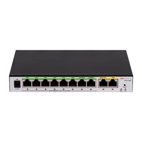 Router All in One, 2 x RJ45 Gigabit, 8 x RJ45 PoE Gigabit, Behavior Management - HIKVISION DS-3WG210GP-SI
