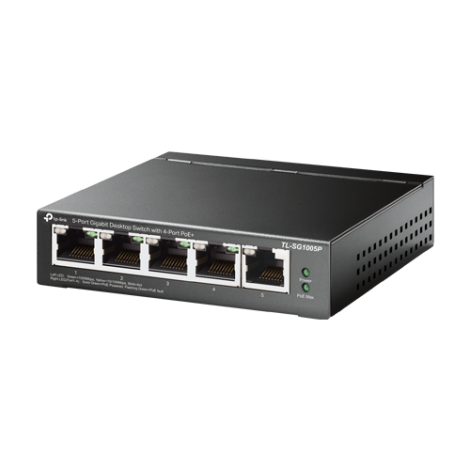 Switch 4 porturi PoE Gigabit, 1 port RJ45 Gigabit, Unmanaged - TP-Link TL-SG1005P - imagine 2