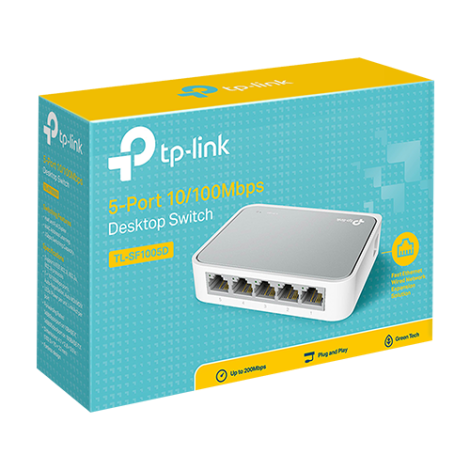 Switch 5 porturi RJ45 10/100 Mbps, Unmanaged - TP-Link TL-SF1005D - imagine 4
