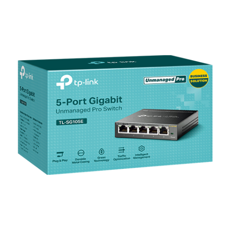 Switch Easy Smart, 5 porturi RJ45 Gigabit, Managed - TP-Link TL-SG105E - imagine 3