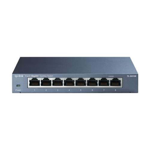 Switch TL-SG108, 8 porturi RJ45 Gigabit, Unmanaged - TP-Link TL-SG108