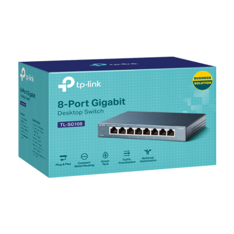 Switch TL-SG108, 8 porturi RJ45 Gigabit, Unmanaged - TP-Link TL-SG108 - imagine 3