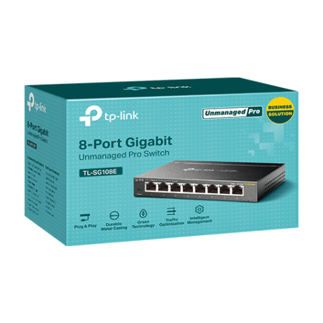 Switch Easy Smart, 8 porturi RJ45 Gigabit, Managed - TP-Link TL-SG108E - imagine 3