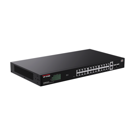 Switch 24 porturi PoE RJ45 Gigabit, 2 x RJ45 Gigabit, 2 x SFP Gigabit, Management, 1U - IP-COM G2228P-24-410W - imagine 3