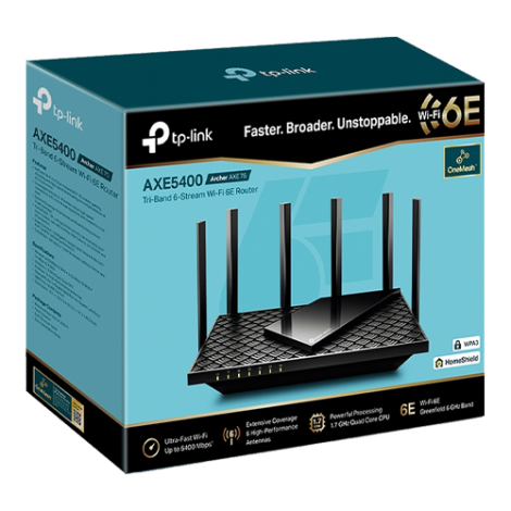 Router Wireless TP-Link Archer AXE75 AX5400 Wi-Fi 6E Tri-Band Gigabit Tehnologie OneMeshâ¢ ArcherAXE75 - imagine 3