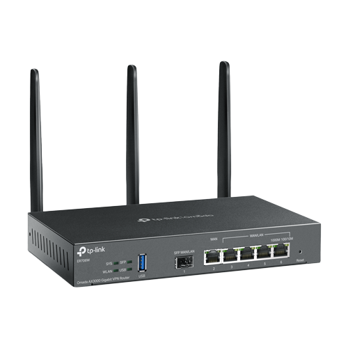 Router VPN, Wi-Fi 6, AX3000, 1 x SFP Gigabit, 5 x RJ45 Gigabit, 1 x USB - TP-Link Omada ER706W