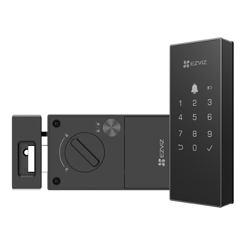 Yala inteligenta, Wi-Fi, sonerie incorporata, verificare status inchidere, alarma anti-furt - EZVIZ CS-DL03(WP)-Black