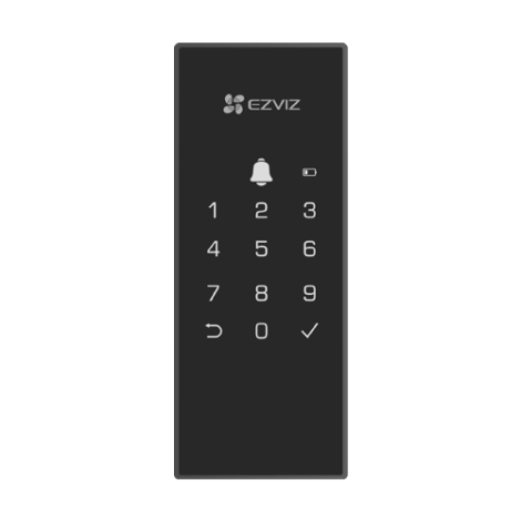 Yala inteligenta, Wi-Fi, sonerie incorporata, verificare status inchidere, alarma anti-furt - EZVIZ CS-DL03(WP)-Black - imagine 2