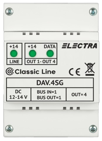 Doza derivatie video DAV.4SG Classic 4 iesiri - ELECTRA DAV.4SG