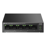 Switch LiteWave, 5 porturi RJ45 Gigabit, 4xPoE+, Unmanaged - TP-Link LS105GP