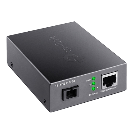 Media Convertor Gigabit WDM, SC, single-mode, 20 Km, TX 1310nm / RX 1550nm  - TP-Link Omada FC311B-20 - imagine 2
