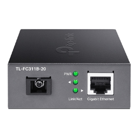 Media Convertor Gigabit WDM, SC, single-mode, 20 Km, TX 1310nm / RX 1550nm  - TP-Link Omada FC311B-20 - imagine 3
