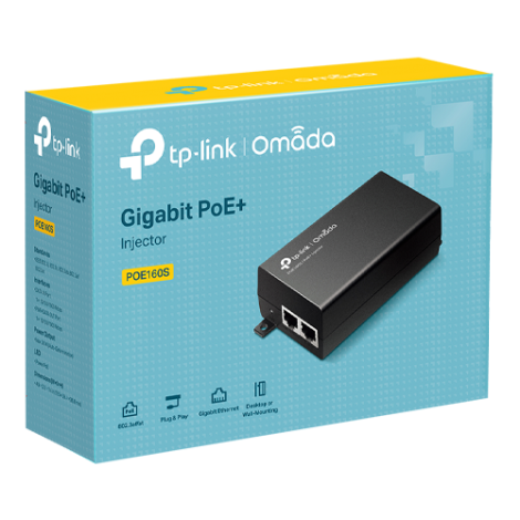 Injector PoE+, 2 x RJ45 Gigabit, 30W - TP-Link Omada POE160S - imagine 4