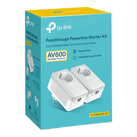 Starter kit Powerline TP-LINK TL-PA4010PKIT AV600 Passthrough - TP-LINK TL-PA4010PKIT - imagine 3