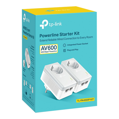 Starter kit Powerline TP-LINK TL-PA4020PKIT AV600 2 Passthrough - TP-LINK TL-PA4020PKIT - imagine 3