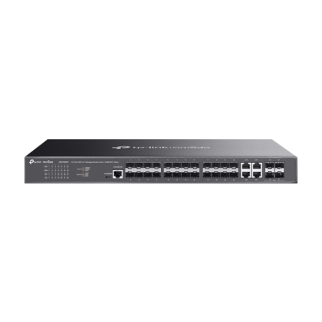 Switch 4 x SFP+ 10G, 20 x SFP 1G, 4 x combo SFP/RJ45 1G, 2 x surse, L2 Management  - TP-Link Omada SG3428XF