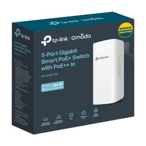 Switch exterior 4 porturi PoE RJ45 Gigabit, 1 x RJ45 1G PoE IN, L2 Management, IP55 - TP-Link Omada SG2005P-PD - imagine 3