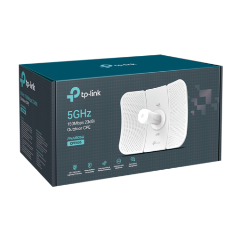 Bridge wireless, Wi-Fi 4, 5GHz, 23 dBi, 20 km, 1 x RJ45 10/100 Mbps, PoE pasiv - TP-Link CPE605 - imagine 3