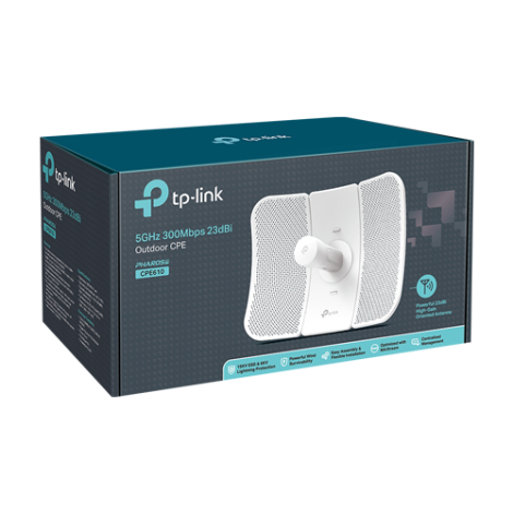 Bridge wireless, Wi-Fi 4, 5GHz, 23 dBi, 30 km, 1 x RJ45 10/100 Mbps, PoE pasiv - TP-Link CPE610 - imagine 3