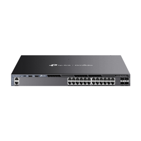 Switch 24 porturi PoE RJ45 Gigabit, 4 x SFP+ 10G, 2 x surse, L3 Management, 1U - TP-Link Omada SG6428XHP