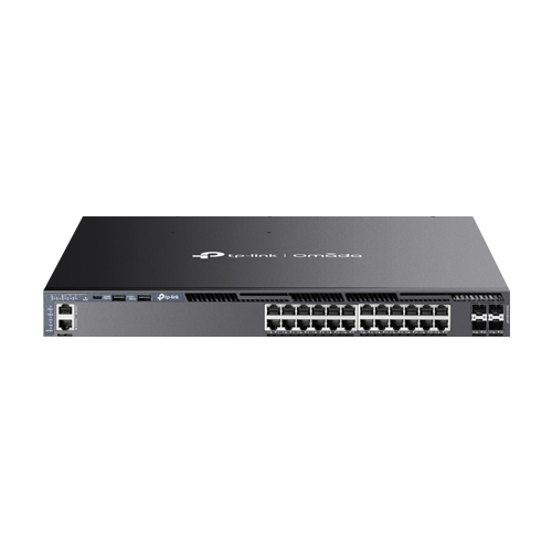 Switch 24 porturi PoE RJ45 Gigabit, 4 x SFP+ 10G, 2 x surse, L3 Management, 1U - TP-Link Omada SG6428XHP