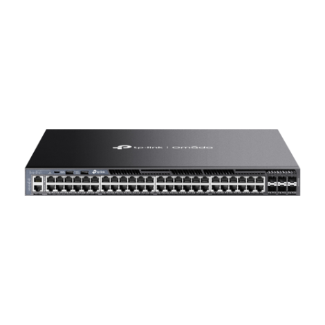 Switch 48 porturi RJ45 Gigabit, 6 x SFP+ 10G, 2 x USB, 2 x surse, L3 Management, 1U - TP-Link Omada SG6654X