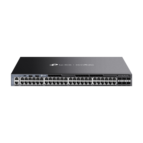 Switch 48 porturi RJ45 Gigabit, 6 x SFP+ 10G, 2 x USB, 2 x surse, L3 Management, 1U - TP-Link Omada SG6654X