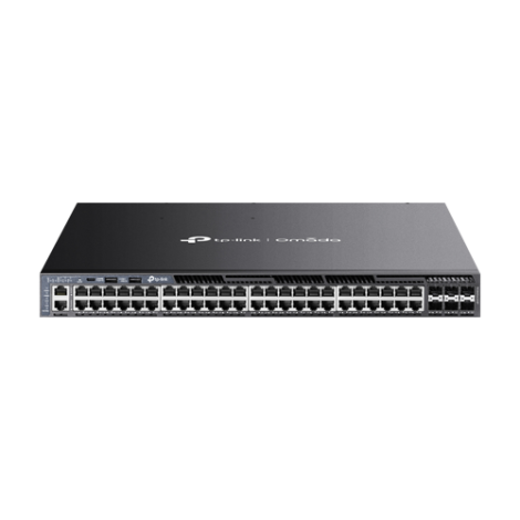 Switch 48 porturi PoE RJ45 Gigabit, 6 x SFP+ 10G, 2 x surse, L3 Management, 1U - TP-Link Omada SG6654XHP
