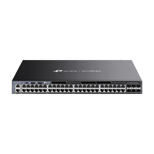 Switch 48 porturi PoE RJ45 Gigabit, 6 x SFP+ 10G, 2 x surse, L3 Management, 1U - TP-Link Omada SG6654XHP