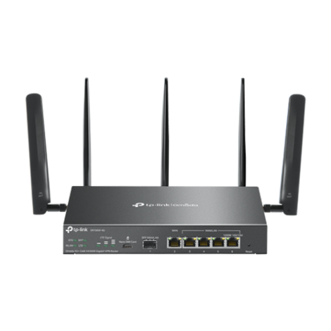 Router 4G+, Wi-Fi 6, AX3000, Nano SIM, 1 x SFP Gigabit, 5 x RJ45 Gigabit - TP-Link Omada ER706W-4G