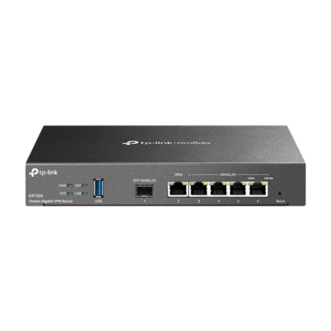 Router VPN, 1 x SFP Gigabit, 5 x RJ45 Gigabit, 1 x USB - TP-Link Omada ER7206