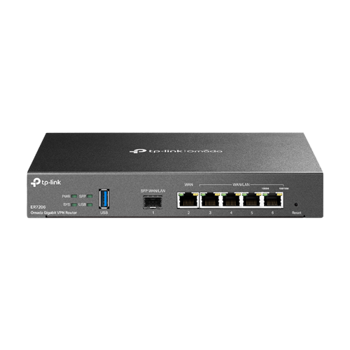 Router VPN, 1 x SFP Gigabit, 5 x RJ45 Gigabit, 1 x USB - TP-Link Omada ER7206