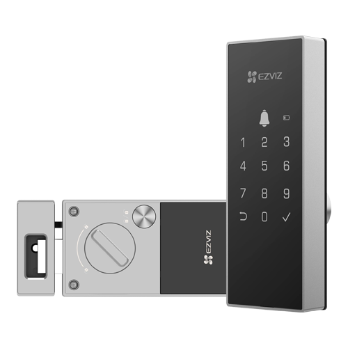 Yala inteligenta, Wi-Fi, sonerie incorporata, verificare status inchidere, alarma anti-furt, gri - EZVIZ CS-DL03(WP)-Grey