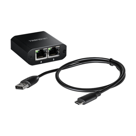 Splitter RJ45 Gigabit 1 IN, 2 OUT, USB-C - TRENDnet TEG-102S - imagine 4