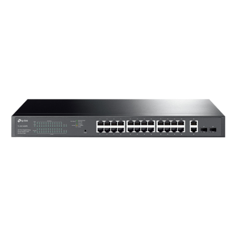 Switch 24 porturi PoE+ Gigabit, 2 porturi RJ45 Gigabit, 2 x SFP Gigabit, Managed - TP-Link TL-SG1428PE