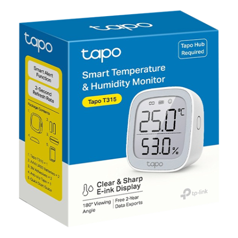 Termometru si higrometru inteligent TP-Link Tapo T315 Afisaj E-ink - TP-LINK TapoT315 - imagine 3