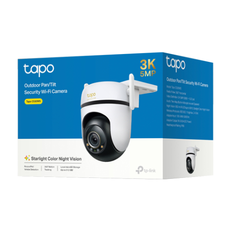 Camera IP Smart Wi-Fi, 5MP, Pan&Tilt, 1 x RJ45 100M, Audio bidirectional, Alarma - TP-Link Tapo TapoC530WS - imagine 4