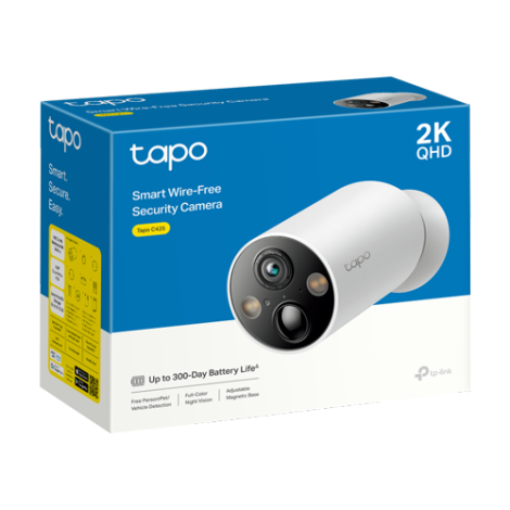 Camera IP Smart Wi-Fi, 4MP, Baterie reincarcabila, Audio bidirectional, Alarma - TP-Link Tapo TapoC425 - imagine 2