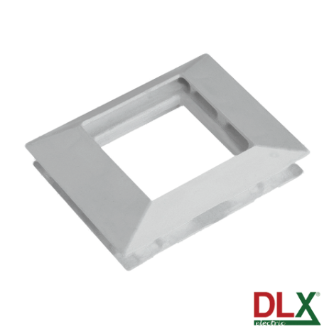 Rama alba simpla pentru aparataj 45x45 mm (2 module) - DLX DLX-102-11