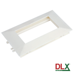 Rama alba dubla pentru aparataj 45x45 mm (4 module) - DLX DLX-102-12