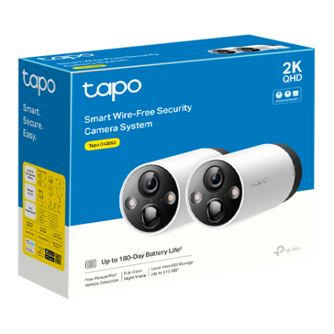 Camere supraveghere video wi-fi TP-Link Tapo C420S2, 2 camere Smart acumulatori, 2K - TP-LINK TapoC420S2 - imagine 3