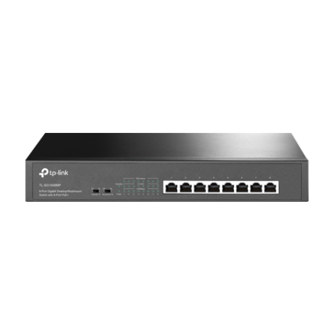 Switch 8 x RJ45 Gigabit PoE, Buget PoE 153W, Unmanaged - TP-Link TL-SG1008MP
