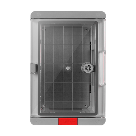 Cutie distributie IP67 din ABS gri, usa transparenta, placa metalica, 200x300x130 mm PS203013 - imagine 3